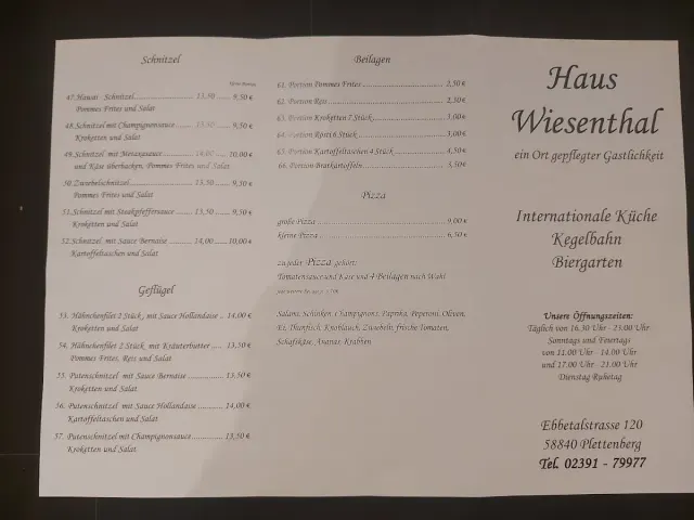 BookNoFees: Restaurante – Haus Wiesenthal – Plettenberg – Haus Wiesenthal, foto 2