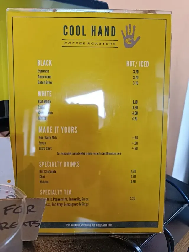 BookNoFees: Cafetería – Cool Hand – Dublin – Mano Fría, foto 2