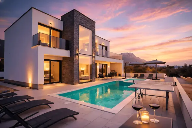 BookNoFees: alojamiento de vacaciones en Kaštel Stari – Villa Just be Happy · Vista al mar · Piscina · Jacuzzi